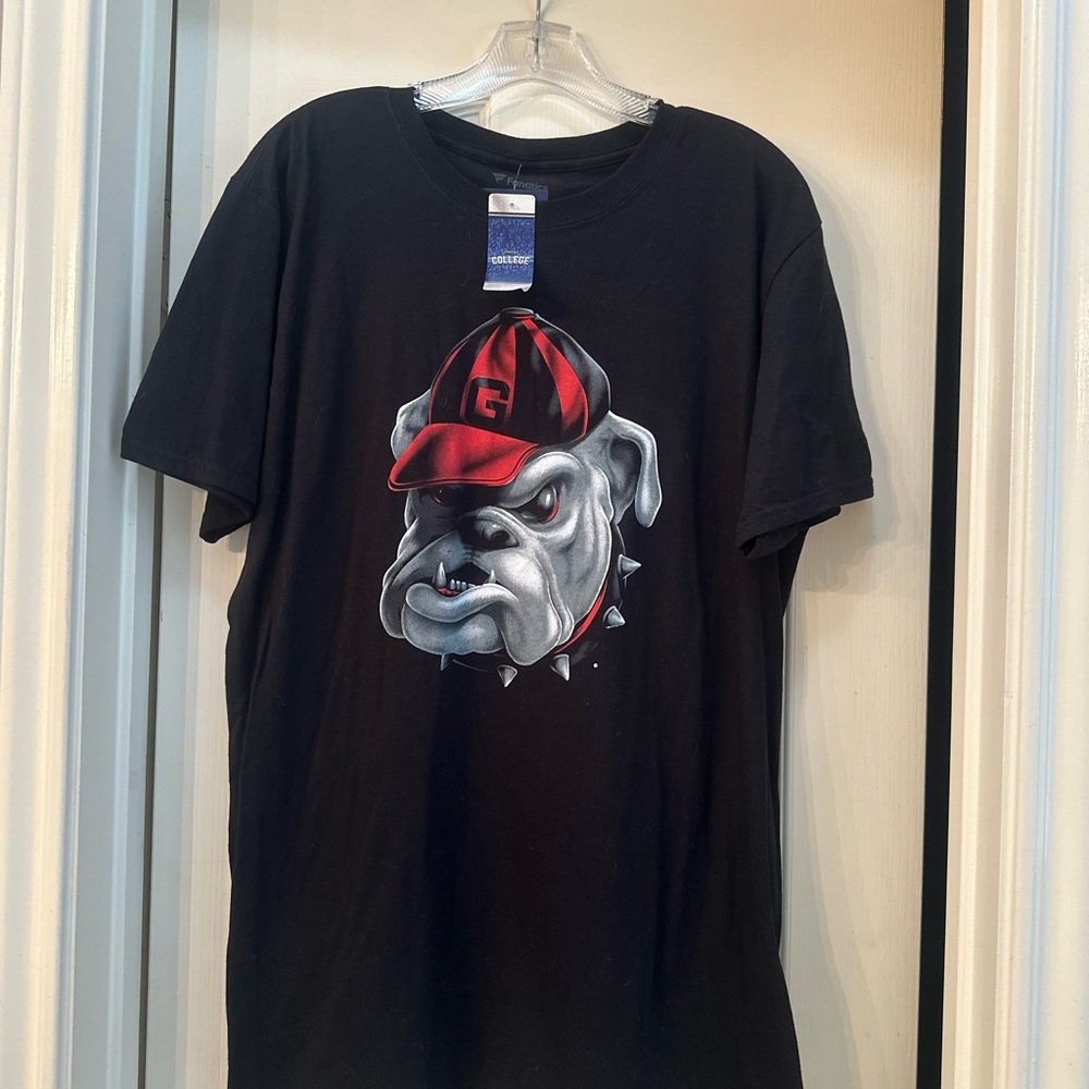 Black T-Shirt with Bulldog Graphic